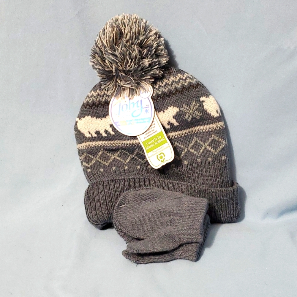 Toby & Me Infants' Hat and Mittens Set